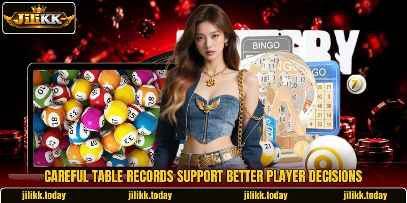 Careful table records support better player decisions Careful table records support better player decisions