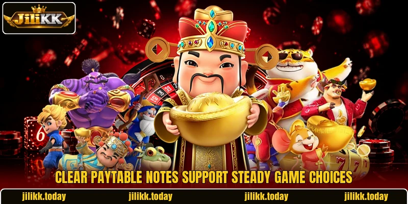 Clear paytable notes support steady game choices Clear paytable notes support steady game choices