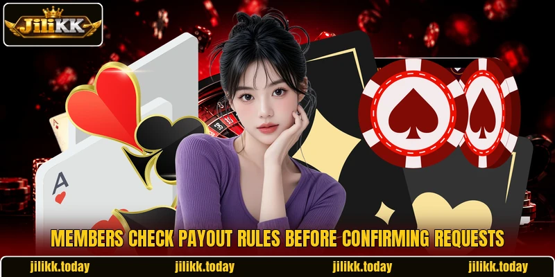 Members check payout rules before confirming requests Members check payout rules before confirming requests