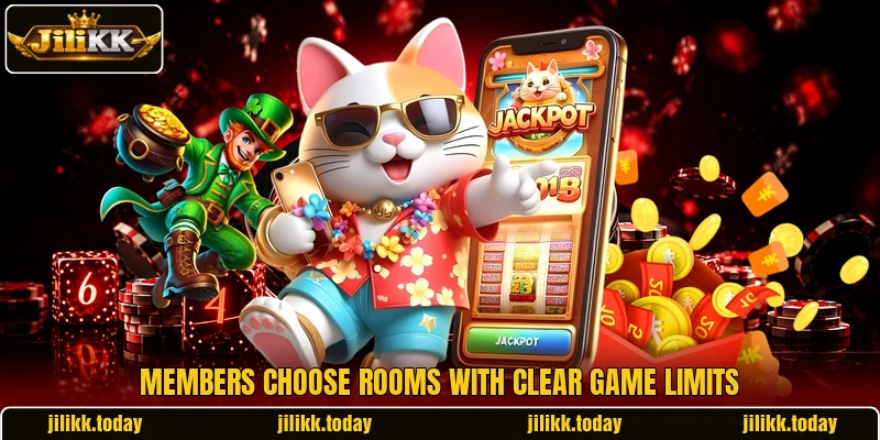 Members choose rooms with clear game limits Members choose rooms with clear game limits