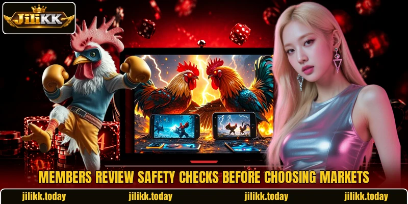 Members review safety checks before choosing markets Members review safety checks before choosing markets