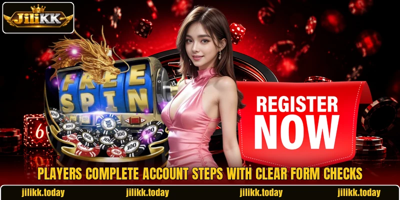 Players complete account steps with clear form checks Players complete account steps with clear form checks