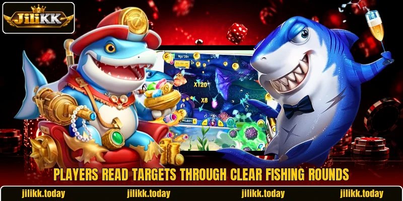 Players read targets through clear fishing rounds Players read targets through clear fishing rounds