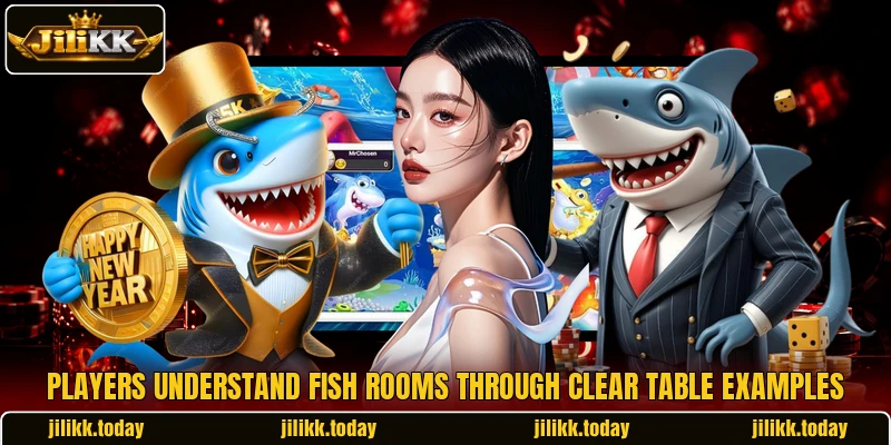Players understand Fish rooms through clear table examples Players understand Fish rooms through clear table examples