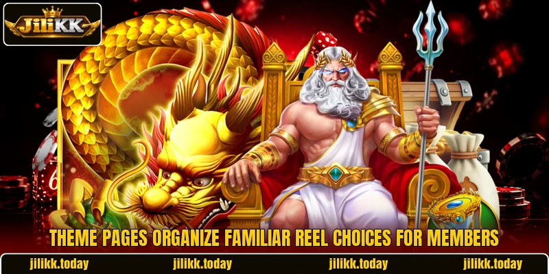 Theme pages organize familiar reel choices for members Theme pages organize familiar reel choices for members